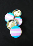 Trans Flag Button / Macaron du drapeau transgenre transsexuel